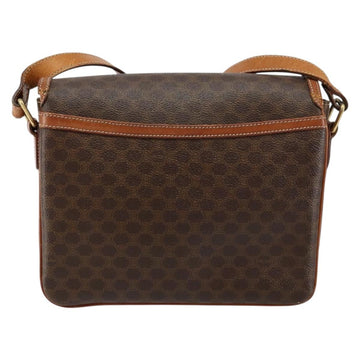 CELINE Macadam Canvas Shoulder Bag PVC Leather Brown Gold Auth bs29950 - 0