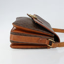 CELINE Macadam Canvas Shoulder Bag PVC Leather Brown Gold Auth bs29950-3