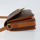 CELINE Macadam Canvas Shoulder Bag PVC Leather Brown Gold Auth bs29950-4