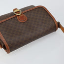 CELINE Macadam Canvas Shoulder Bag PVC Leather Brown Gold Auth bs29950-6