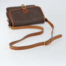 CELINE Macadam Canvas Shoulder Bag PVC Leather Brown Gold Auth bs29950-7