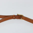 CELINE Macadam Canvas Shoulder Bag PVC Leather Brown Gold Auth bs29950-8