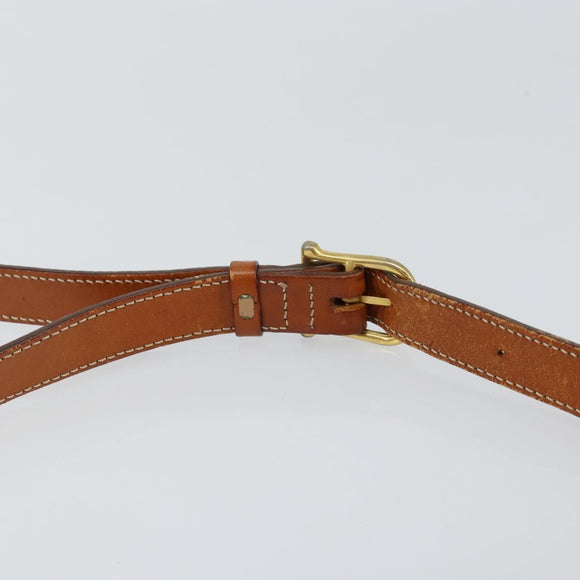 CELINE Macadam Canvas Shoulder Bag PVC Leather Brown Gold Auth bs29950