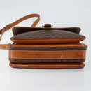 CELINE Macadam Canvas Shoulder Bag PVC Leather Brown Gold Auth bs29950-5