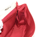 CHANEL V Stitch Flap Chain Shoulder Bag Cotton Red Silver CC Auth bs29952V-25