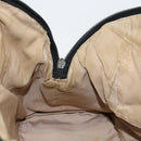 CHANEL Embossed Logo Unlimited Boston Bag Leather Black Silver CC Auth bs29953-20