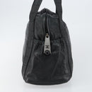 CHANEL Embossed Logo Unlimited Boston Bag Leather Black Silver CC Auth bs29953-4