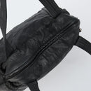 CHANEL Embossed Logo Unlimited Boston Bag Leather Black Silver CC Auth bs29953-6