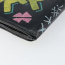BALENCIAGA Continental Graffiti Wallet Leather Black Gold 164471 Auth bs29956-16