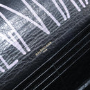 BALENCIAGA Continental Graffiti Wallet Leather Black Gold 164471 Auth bs29956-20