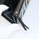 BALENCIAGA Continental Graffiti Wallet Leather Black Gold 164471 Auth bs29956-22