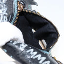 BALENCIAGA Continental Graffiti Wallet Leather Black Gold 164471 Auth bs29956-11