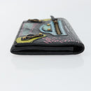 BALENCIAGA Continental Graffiti Wallet Leather Black Gold 164471 Auth bs29956-3