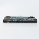 BALENCIAGA Continental Graffiti Wallet Leather Black Gold 164471 Auth bs29956-5