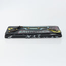 BALENCIAGA Continental Graffiti Wallet Leather Black Gold 164471 Auth bs29956-6