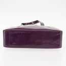 CHANEL Tote Bag Patent leather Purple Gold CC Auth bs29957-6