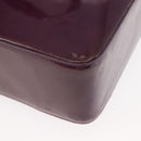 CHANEL Tote Bag Patent leather Purple Gold CC Auth bs29957-16