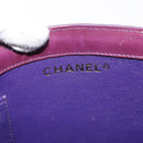 CHANEL Tote Bag Patent leather Purple Gold CC Auth bs29957-18