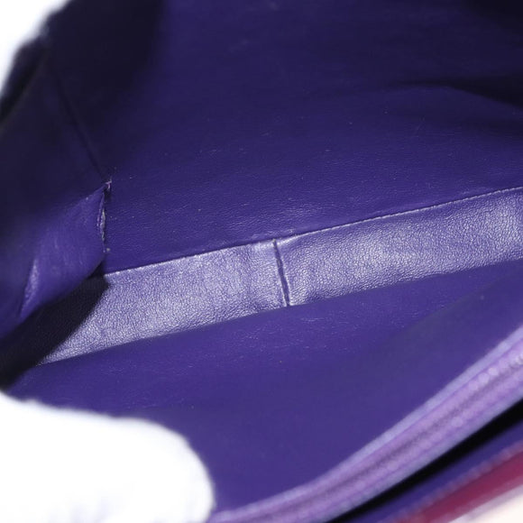 CHANEL Tote Bag Patent leather Purple Gold CC Auth bs29957