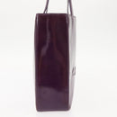 CHANEL Tote Bag Patent leather Purple Gold CC Auth bs29957-5
