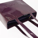 CHANEL Tote Bag Patent leather Purple Gold CC Auth bs29957-7