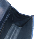 CHANEL Camellia Matelasse Flap Chain Bag Velor Navy Gold CC Auth bs29963V-19