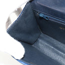 CHANEL Camellia Matelasse Flap Chain Bag Velor Navy Gold CC Auth bs29963V-20