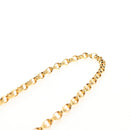 CHANEL Camellia Matelasse Flap Chain Bag Velor Navy Gold CC Auth bs29963V-8