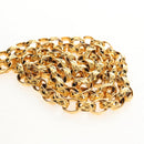 CHANEL Camellia Matelasse Flap Chain Bag Velor Navy Gold CC Auth bs29963V-9