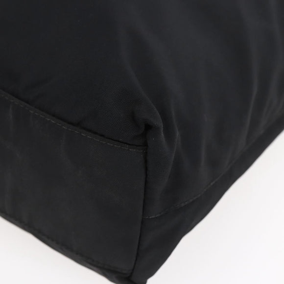 PRADA Shoulder Bag Nylon Black Silver Auth bs29964