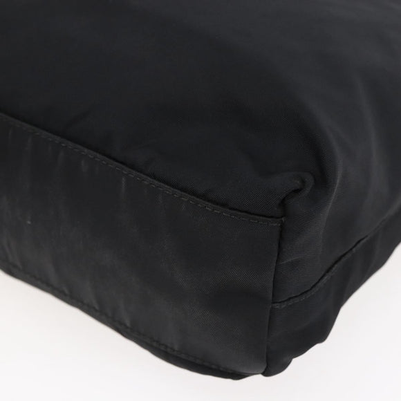 PRADA Shoulder Bag Nylon Black Silver Auth bs29964