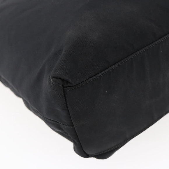 PRADA Shoulder Bag Nylon Black Silver Auth bs29964