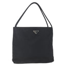 PRADA Shoulder Bag Nylon Black Silver Auth bs29964-1