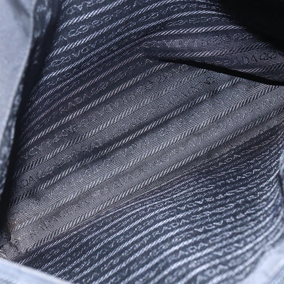 PRADA Shoulder Bag Nylon Black Silver Auth bs29964