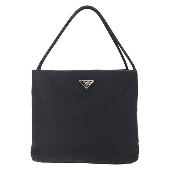 PRADA Shoulder Bag Nylon Black Silver Auth bs29964