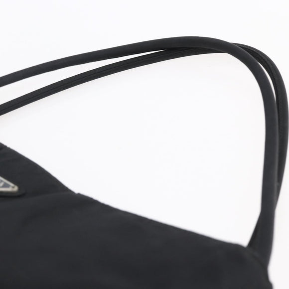 PRADA Shoulder Bag Nylon Black Silver Auth bs29964