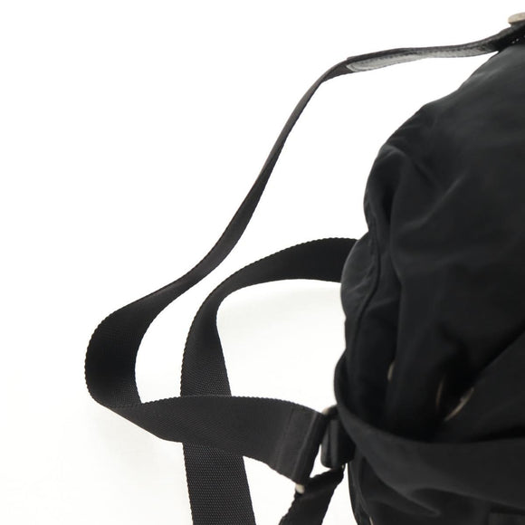 PRADA Backpack Nylon Black Silver Auth bs29965