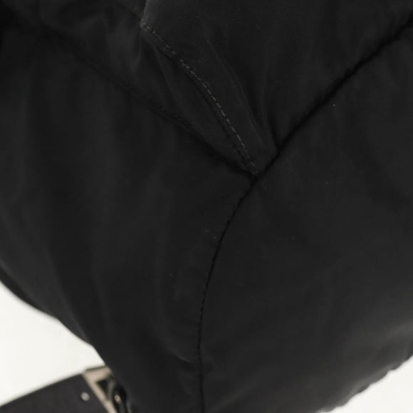 PRADA Backpack Nylon Black Silver Auth bs29965