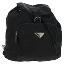 PRADA Backpack Nylon Black Silver Auth bs29965-1