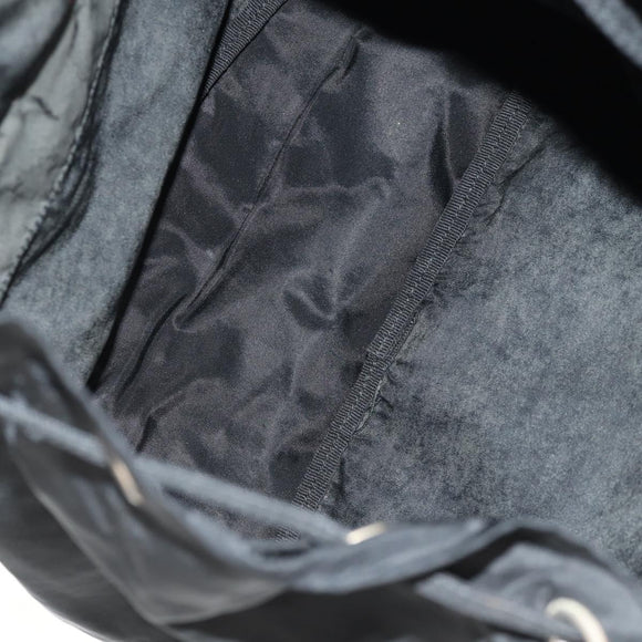 PRADA Backpack Nylon Black Silver Auth bs29965