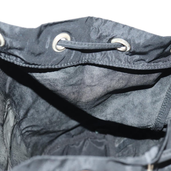 PRADA Backpack Nylon Black Silver Auth bs29965