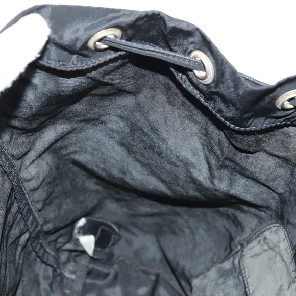 PRADA Backpack Nylon Black Silver Auth bs29965