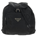 PRADA Backpack Nylon Black Silver Auth bs29965-13
