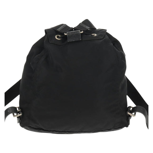 PRADA Backpack Nylon Black Silver Auth bs29965