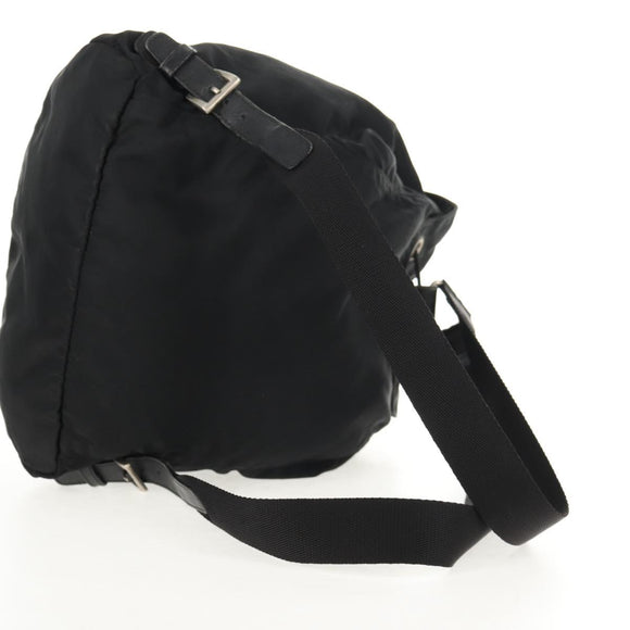 PRADA Backpack Nylon Black Silver Auth bs29965