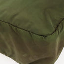 PRADA Tote Bag Nylon Khaki Silver Auth bs29971-8