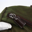 PRADA Tote Bag Nylon Khaki Silver Auth bs29971-9