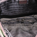 PRADA Tote Bag Nylon Khaki Silver Auth bs29971-10