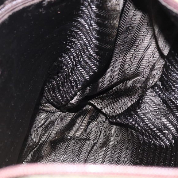 PRADA Tote Bag Nylon Khaki Silver Auth bs29971