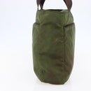 PRADA Tote Bag Nylon Khaki Silver Auth bs29971-4